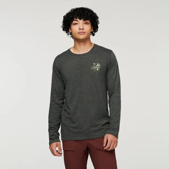 Cotopaxi Hello Llama t-shirt homme Chestnut manches longues