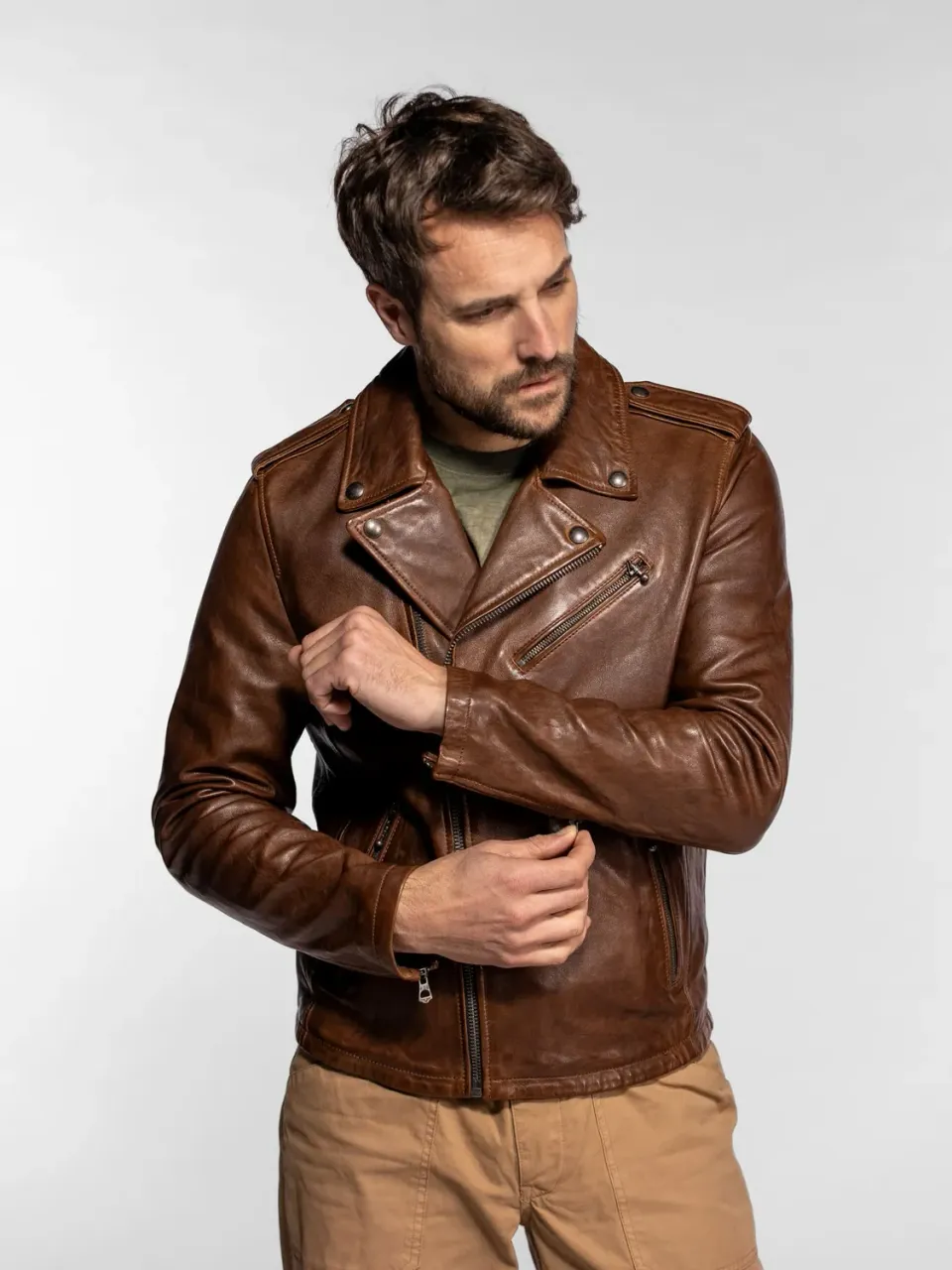 Daytona Golberg blouson biker homme noir cintré
