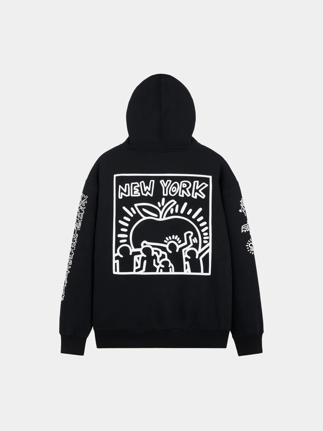 Keith Haring X Alpha New York Graphic Hoodie sweat noir