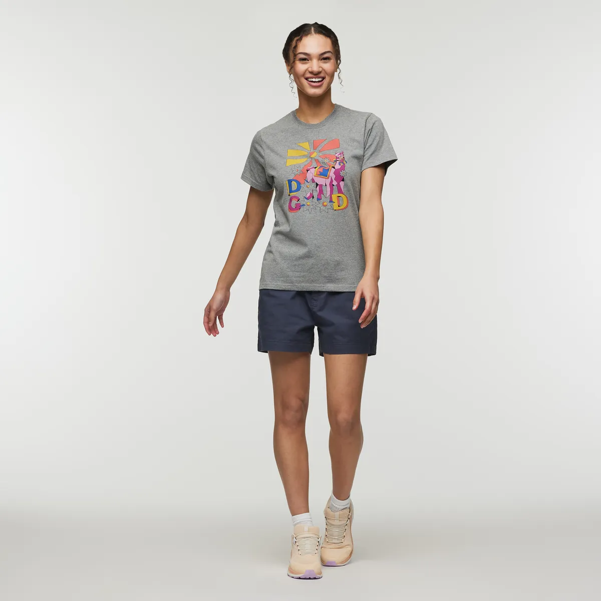 Cotopaxi Pompones Do Good t-shirt femme Heather Grey coton bio