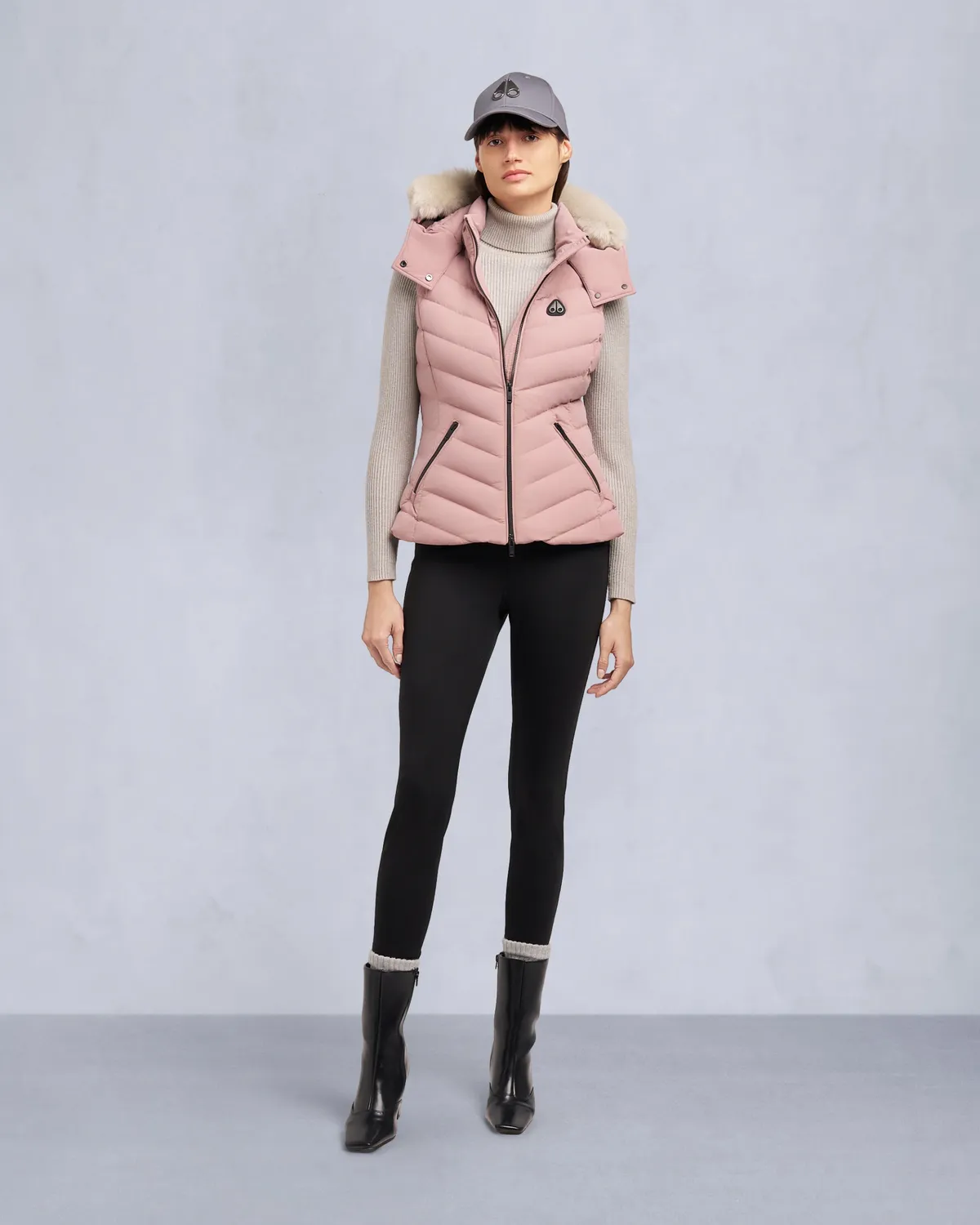 Moose Knuckles Elora Down Vest gilet navy déperlant