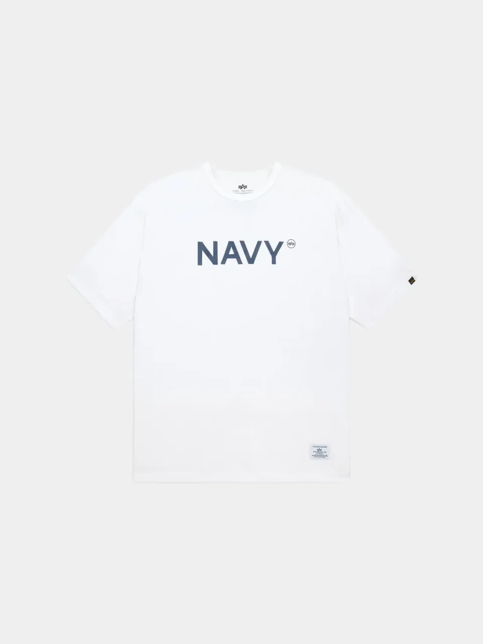 Alpha Industries Navy tee-shirt homme blanc relaxed