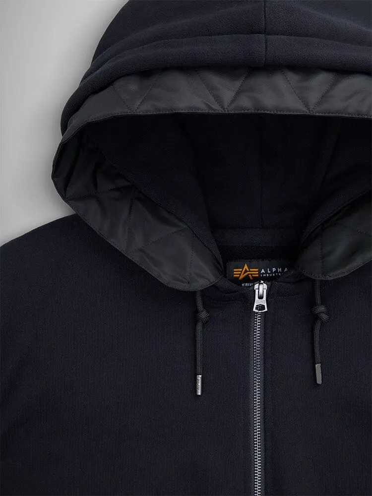 Alpha Industries MA-1 sweat zippé à capuche noir molleton