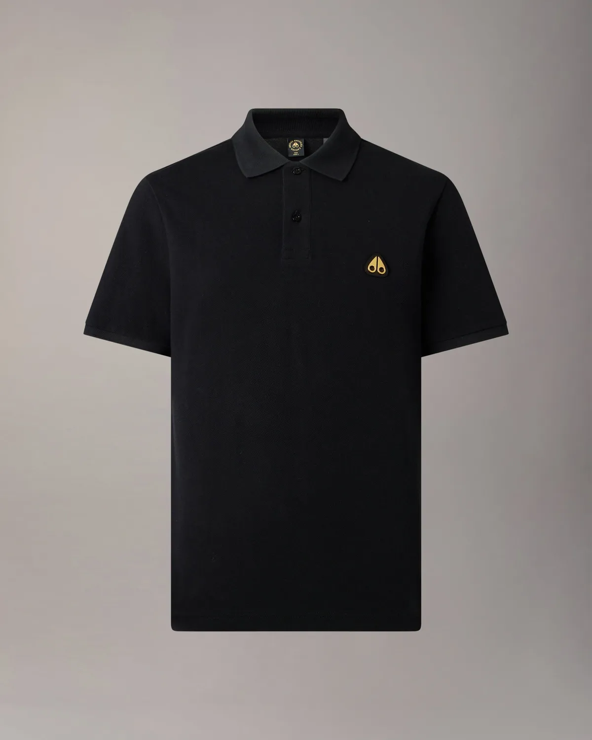 Moose Knuckles Gold Series Everett polo noir détails dorés