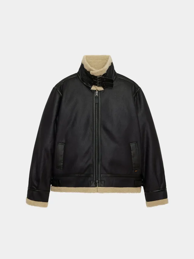 Alpha Industries Mouton B-3 blouson aviateur noir doublure mouton