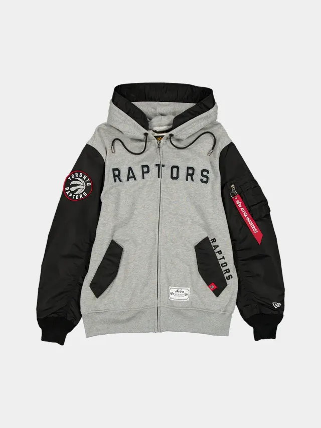 Alpha Industries Toronto Raptors MA-1 sweat zippé noir coton
