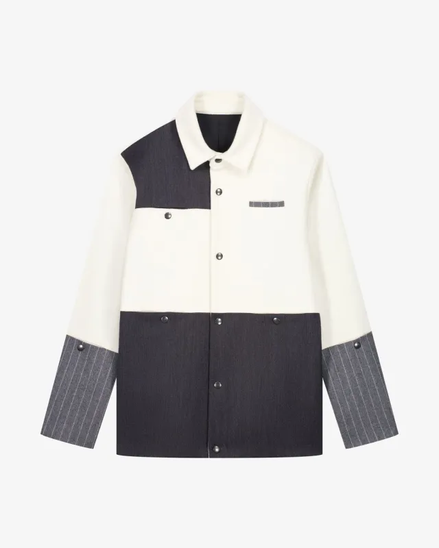 LEBRUN Coach Veste Laine Cachemire Blanc