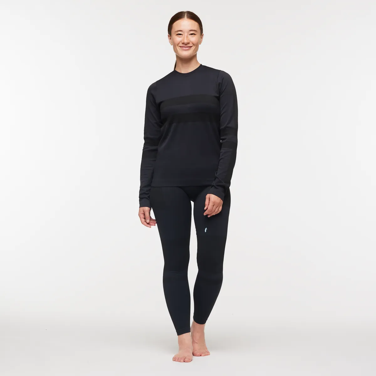 Cotopaxi Debajo Seamless Baselayer Crew pull thermique noir sans coutures