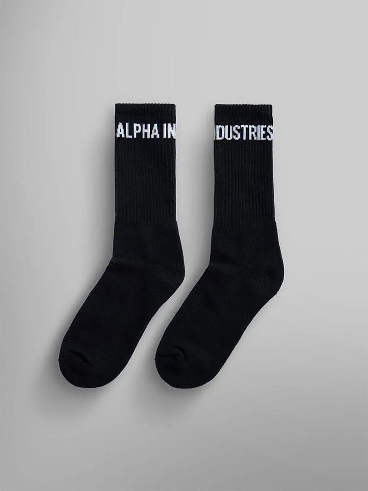 Alpha Industries Logo chaussettes blanches coton O/S