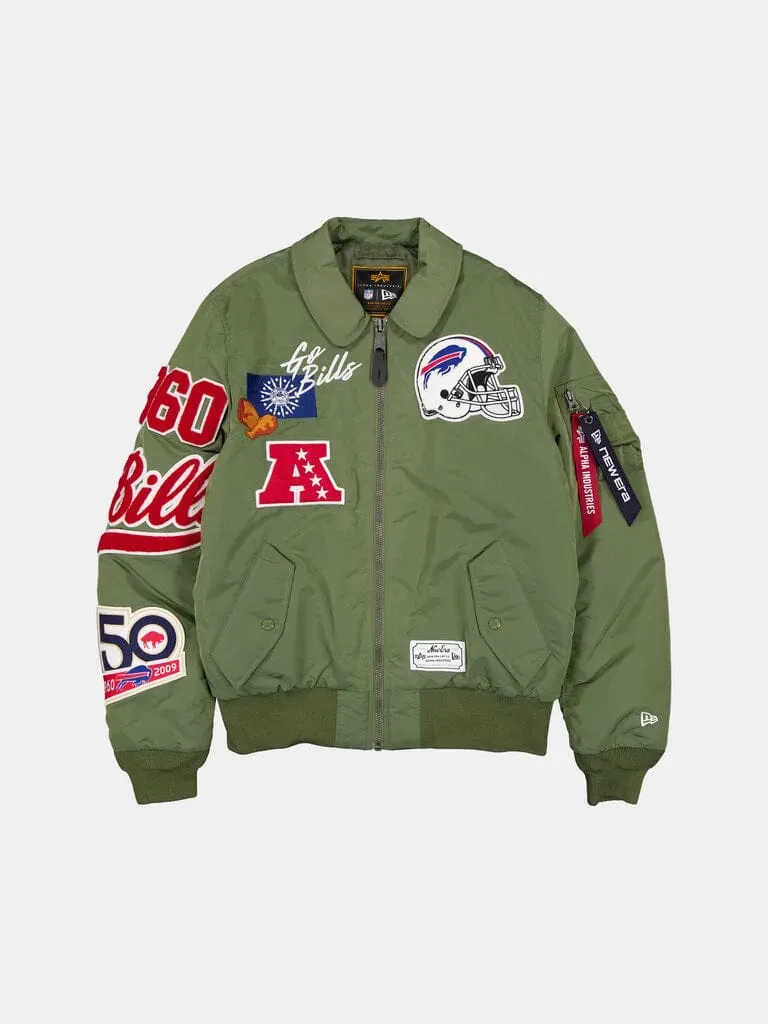 Alpha Industries Bills New Era MA-1 bomber vert matelassé