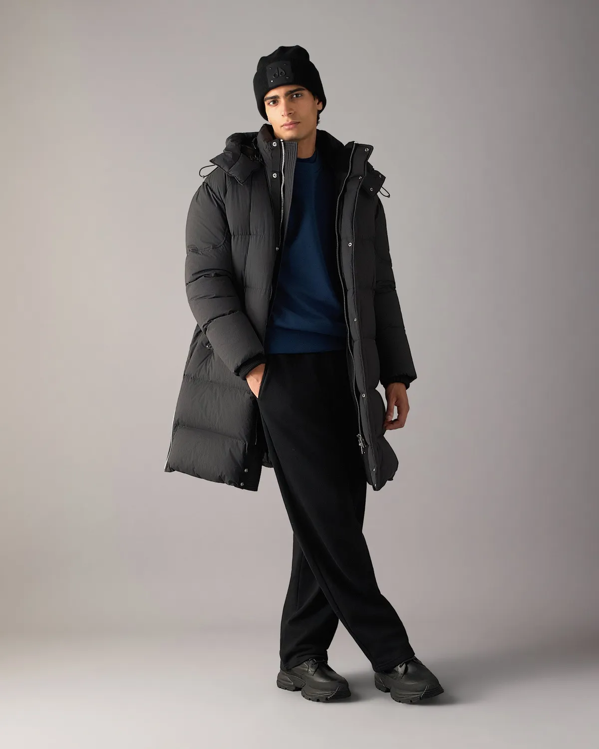 Moose Knuckles Everest parka duvet noire longue