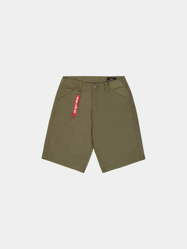 Alpha Industries P41 HBT short cargo homme olive grand été