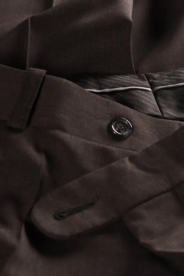 Hollington Siza pantalon fitted pur laine tabac