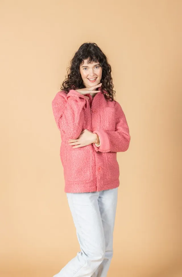 SOUBACQ Le Bleu Boulogne veste de travail rose doublée
