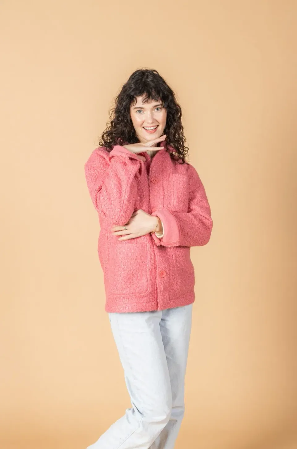 SOUBACQ Le Bleu Boulogne veste de travail rose doublée