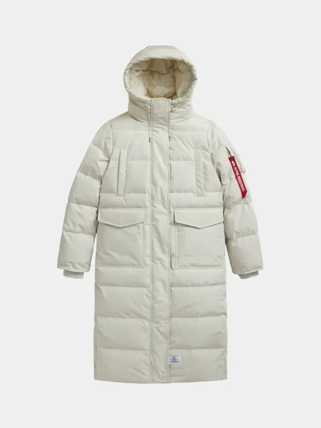 Alpha Industries Sierra Long Puffer parka femme dune white duvet