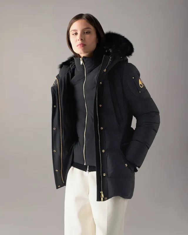Moose Knuckles Gilded 3Q doudoune noire ceinturée
