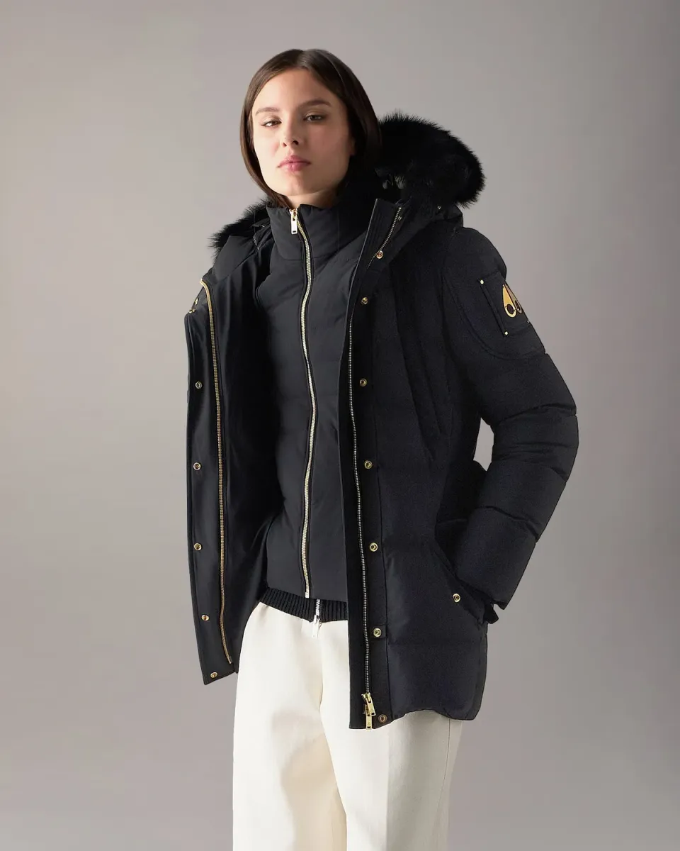 Moose Knuckles Gilded 3Q doudoune noire ceinturée