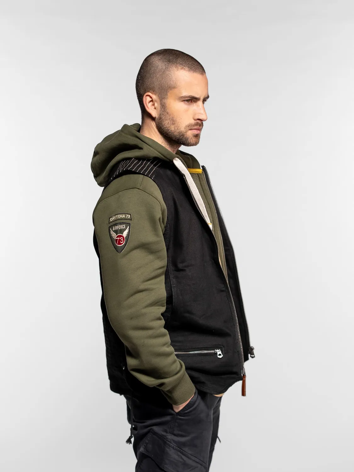 Daytona Free Chapter FM-104453 gilet denim homme noir