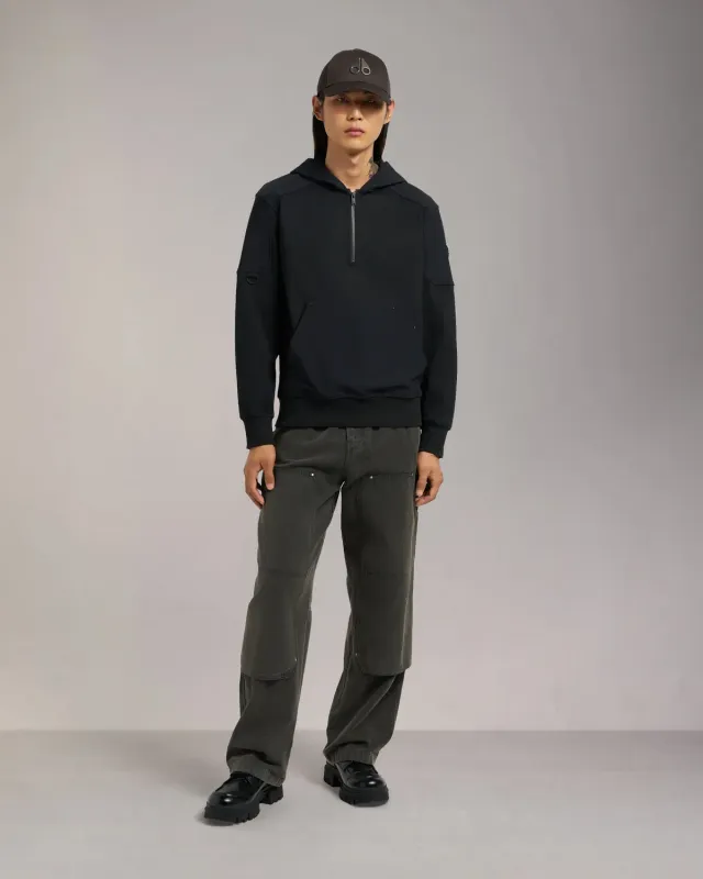Moose Knuckles Dalon Hoodie sweat noir zippé