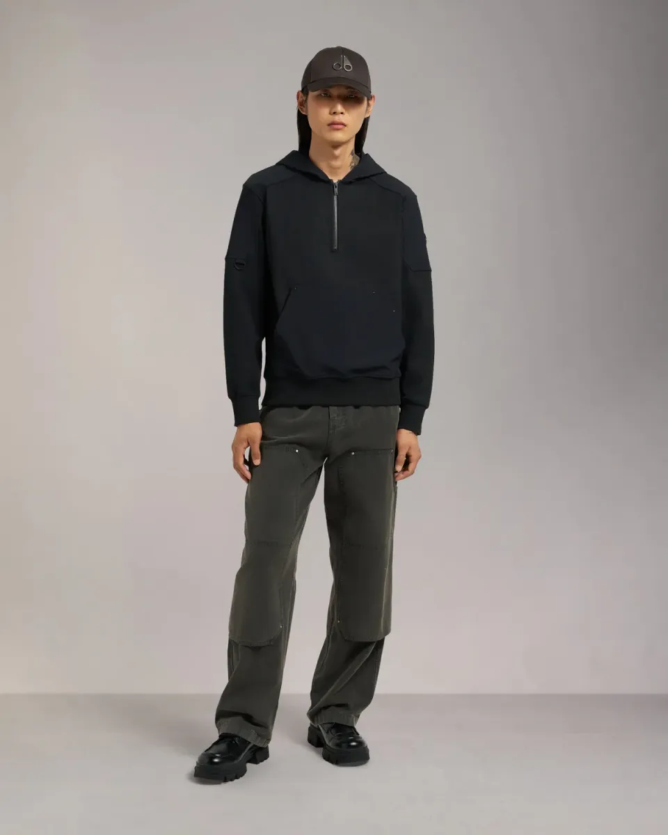 Moose Knuckles Dalon Hoodie sweat noir zippé