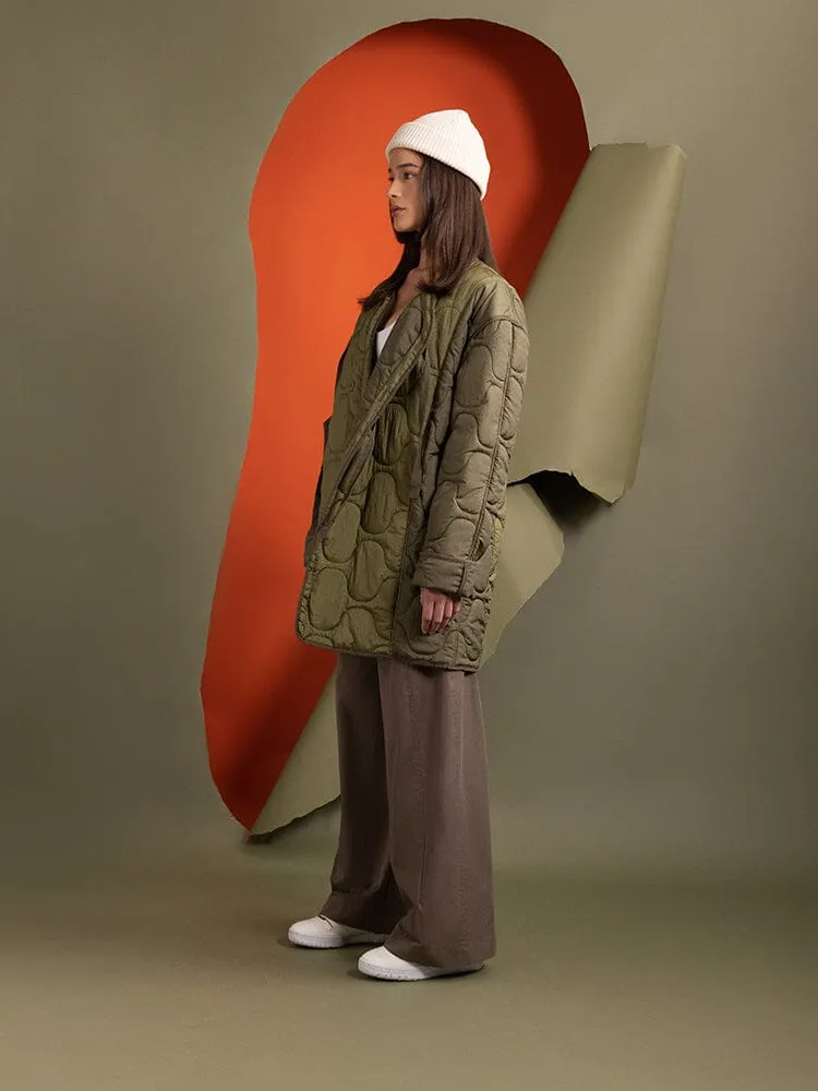 Alpha Industries Mixed Media liner long femme vert
