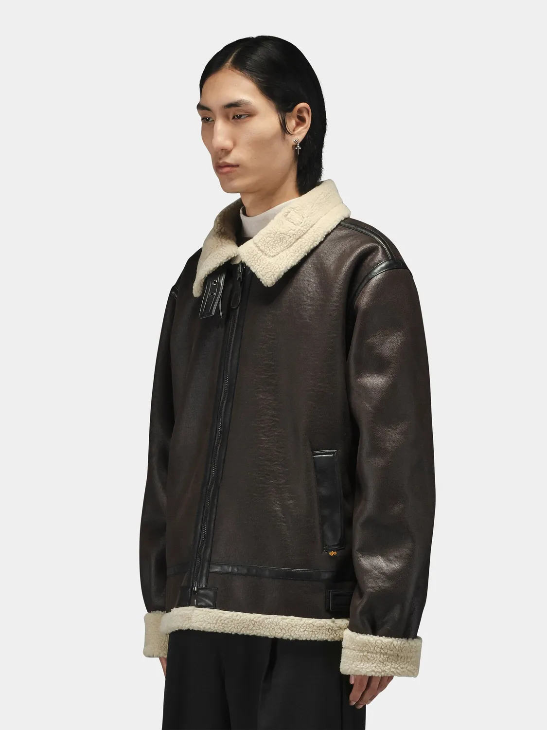 Alpha Industries Mouton B-3 blouson aviateur noir doublure mouton