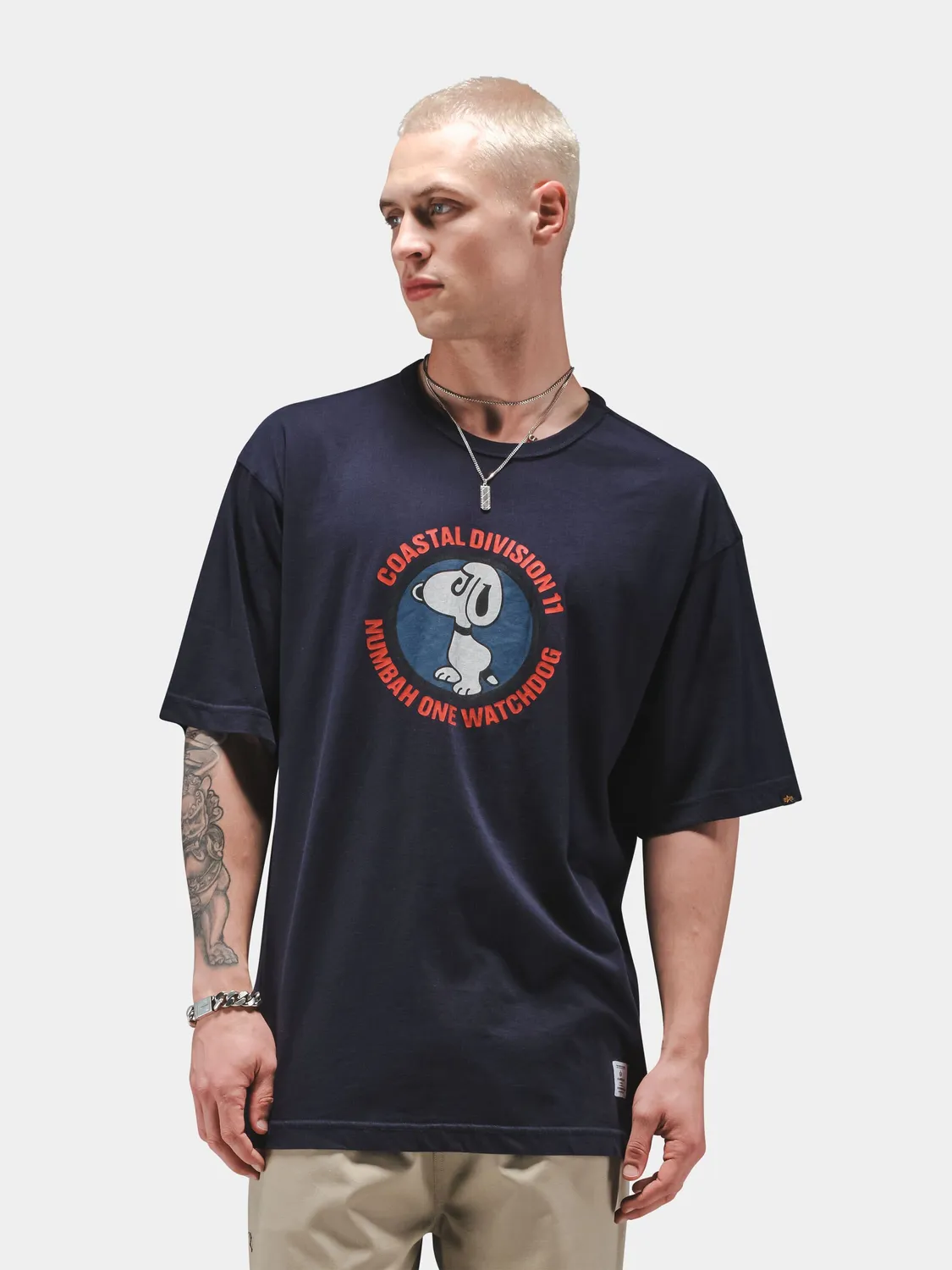 Alpha Industries Watch Dog t-shirt coton bleu décontracté
