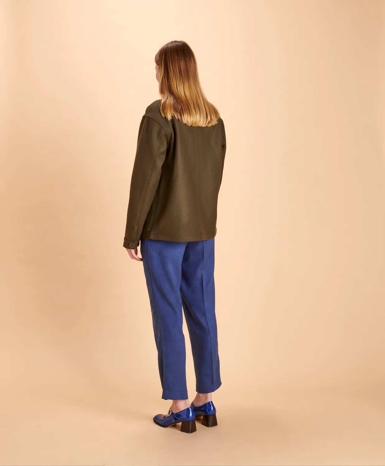 Soubacq Le Bleu Mull veste drap de laine léger