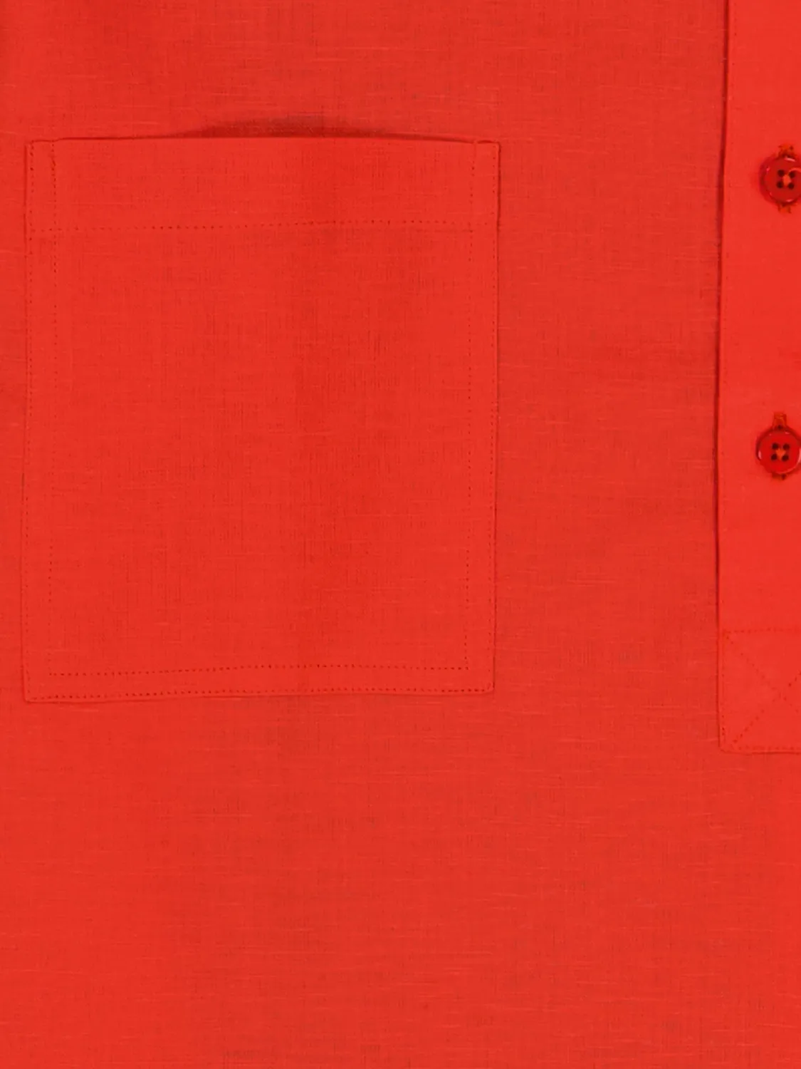 Hollington chemise col mao rouge cramoisi pur lin