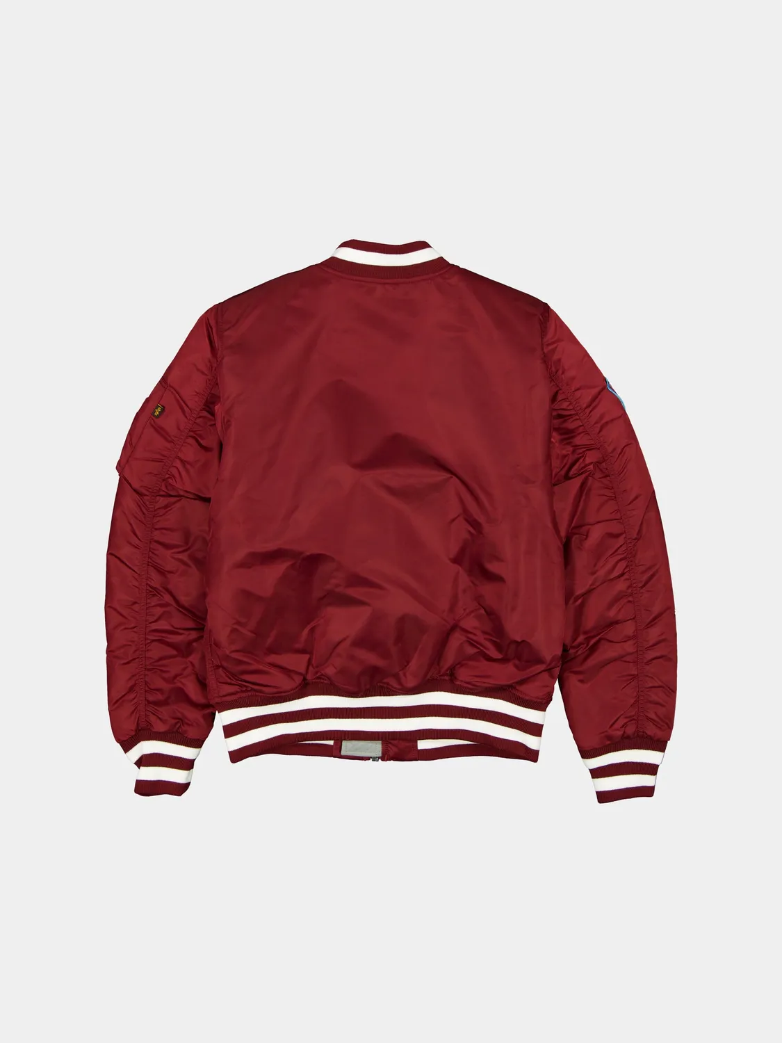 Alpha Industries MA-1 Philadelphia Phillies blouson bomber bordeaux isolé