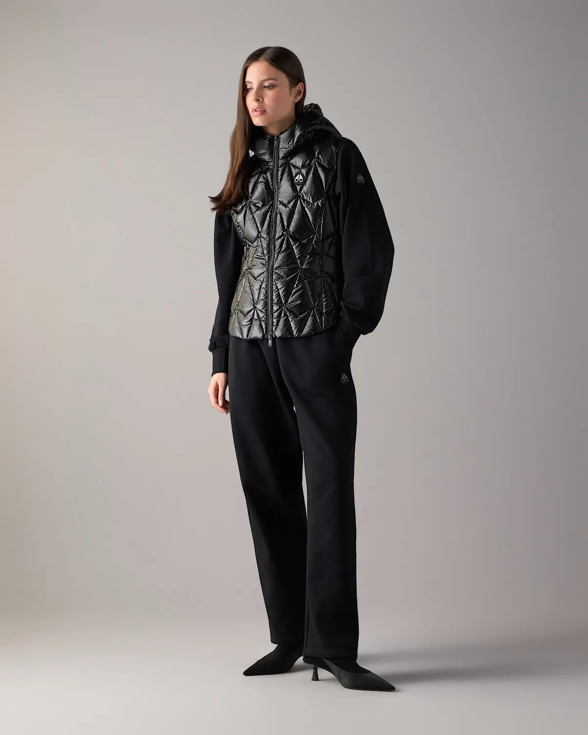 Moose Knuckles Iceberg gilet duvet noir matelassé