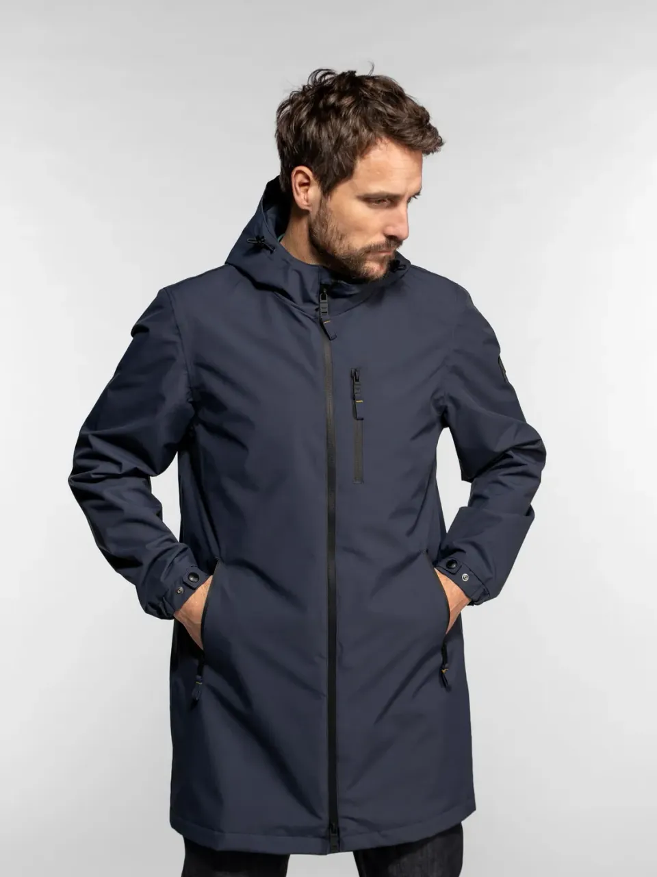 Daytona Hardin veste imperméable longue beige nylon