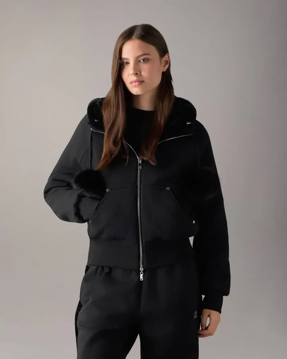 Moose Knuckles Oro Bunny sweat réversible noir