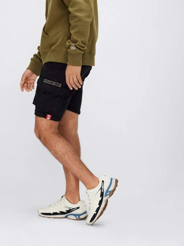 Alpha Industries Crew Short Gen I short cargo noir coton slim