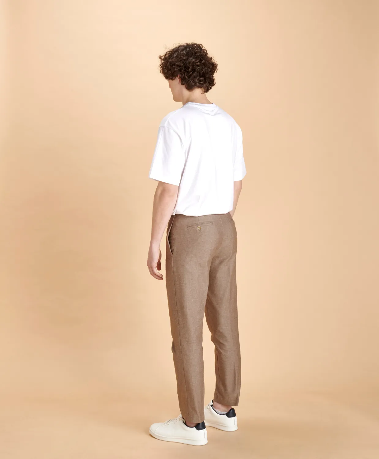 Soubacq Pantalon Linen Homme pantalon lin chevronné