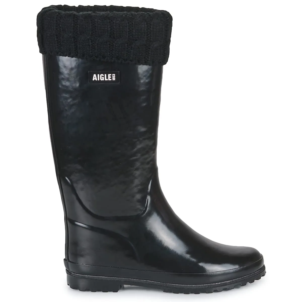 Aigle Eliosa Winter botte de pluie femme noire fourrée