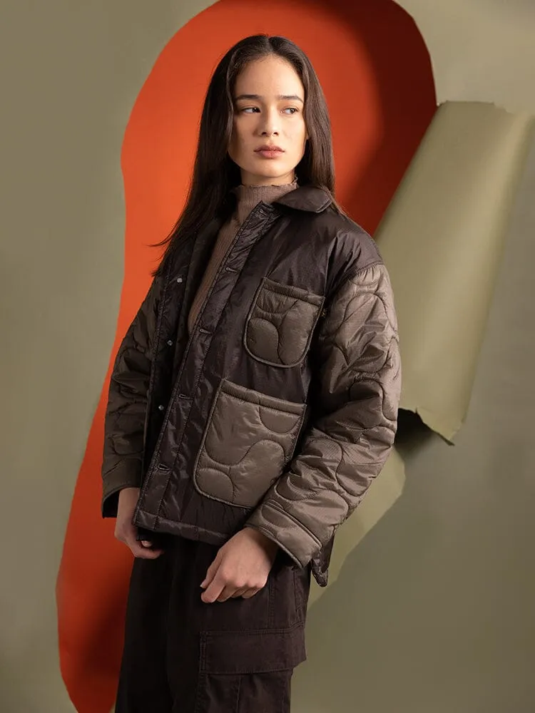 Alpha Industries Chore Coat veste femme chocolat matelassée