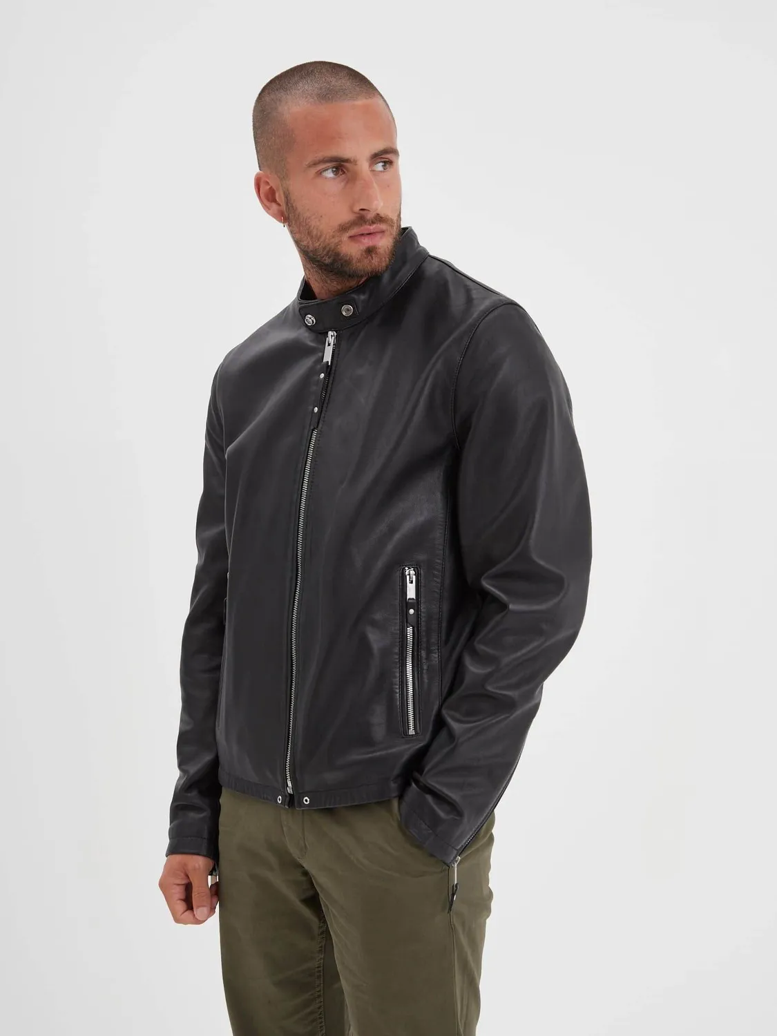 Daytona Ruidoso blouson cuir homme noir mouton