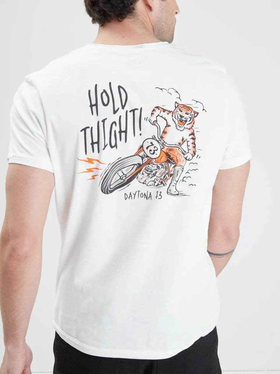 Daytona Tiger t-shirt homme noir coton