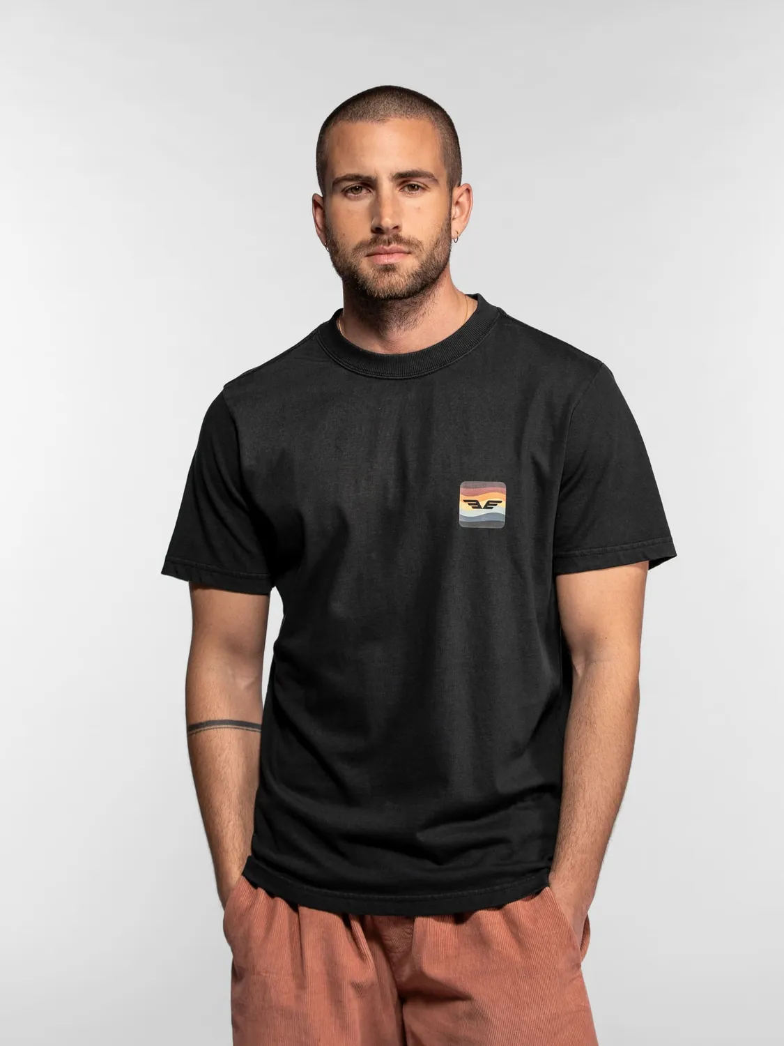 Daytona 73 Estill t-shirt homme noir coton 260 g