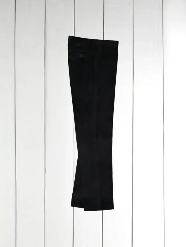 Hollington Jules wide pantalon velours noir laine