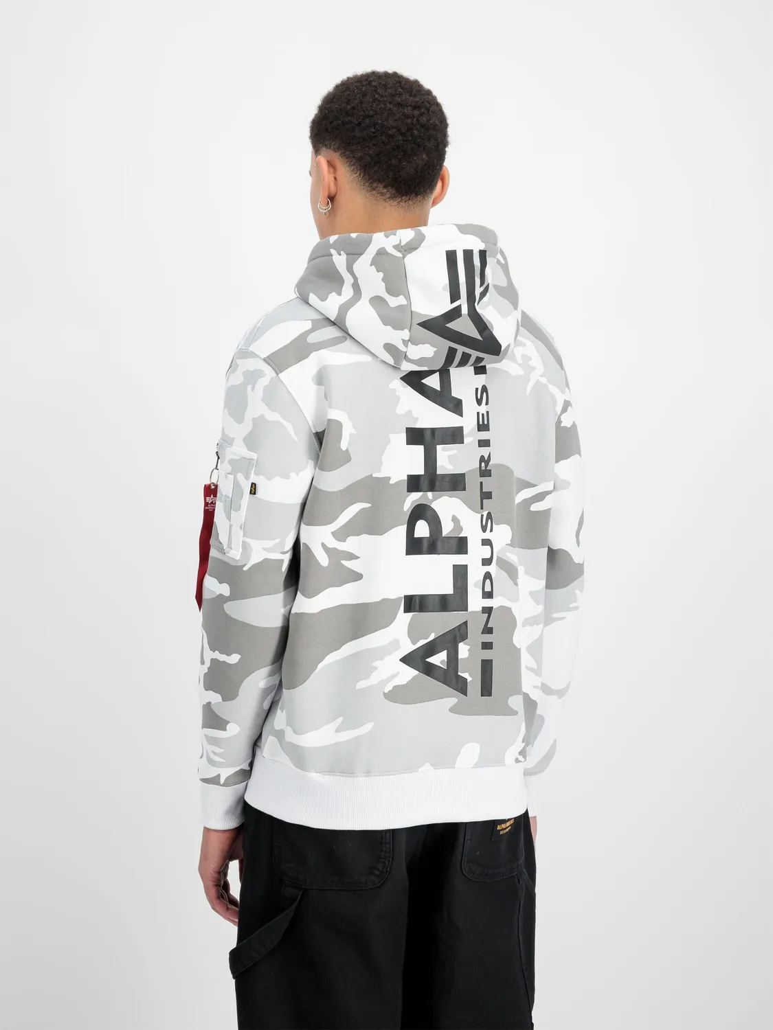 Alpha Industries Backprint hoodie camo coton homme
