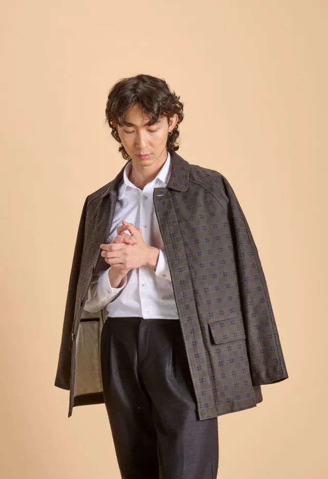 Soubacq Ambra trench gabardine noir