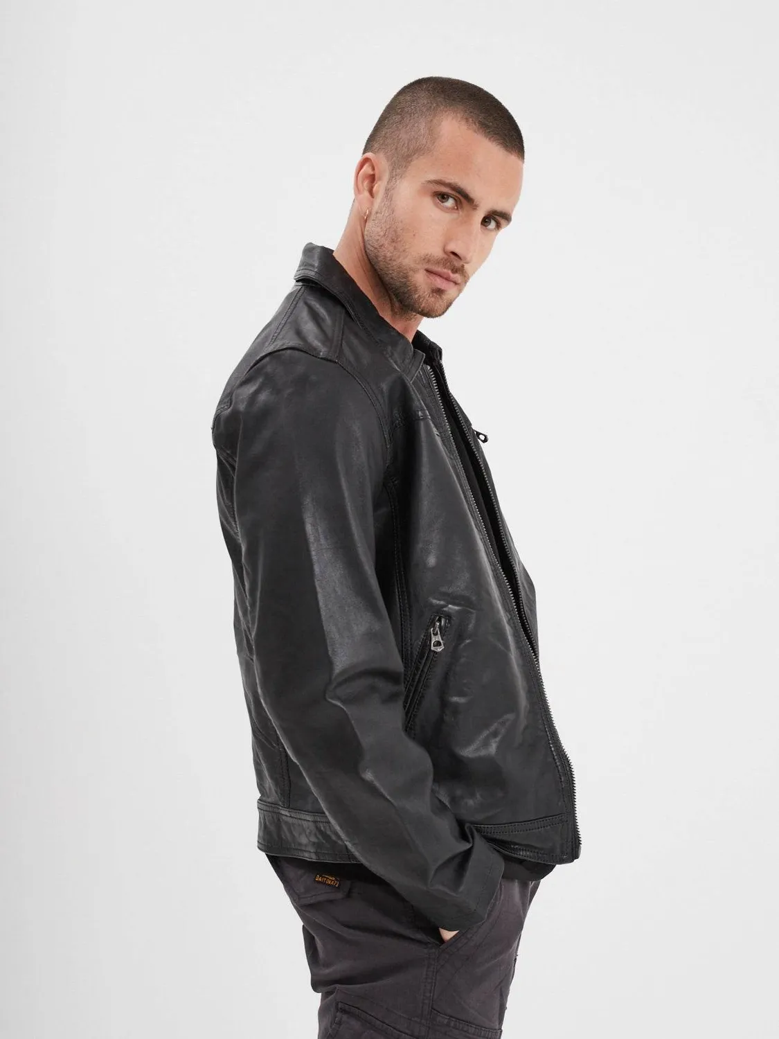 DAYTONA Major blouson cuir mouton cognac