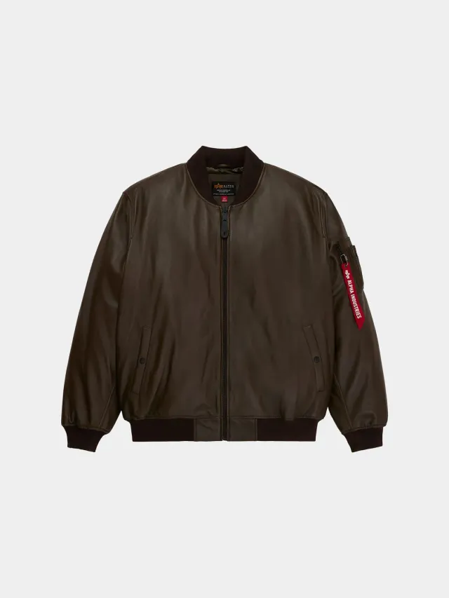 Alpha Industries MA-1 Leather blouson cuir espresso