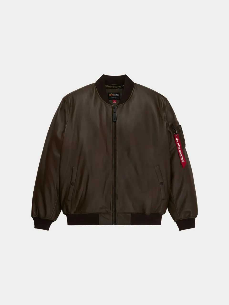 Alpha Industries MA-1 Leather blouson cuir espresso