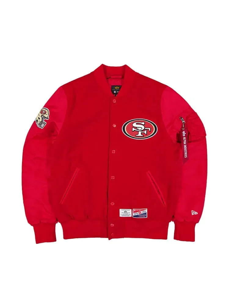 San Francisco 49ers Alpha New Era MA-1 blouson rouge