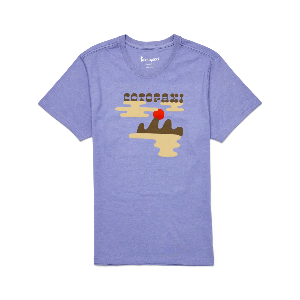 Cotopaxi Sunrise Lake t-shirt femme bleu smoke coton bio