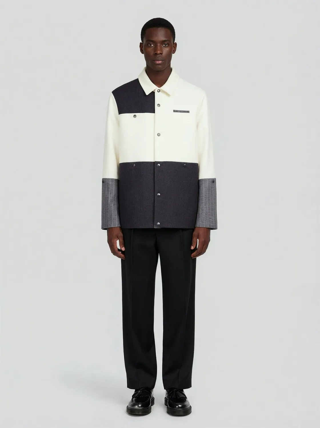 LEBRUN Coach Veste Laine Cachemire Blanc
